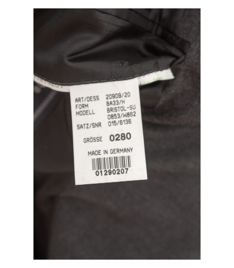 Burberrys Herren Anzug 3-Teiler Bristol-SU Unifarben Business Gr. 28 Grau Wolle – Foto 10