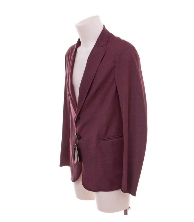 Emporio Armani Herren Sakko Blazer Einreiher Light Wardrobe Gr. 48 Rot Wolle – Foto 4