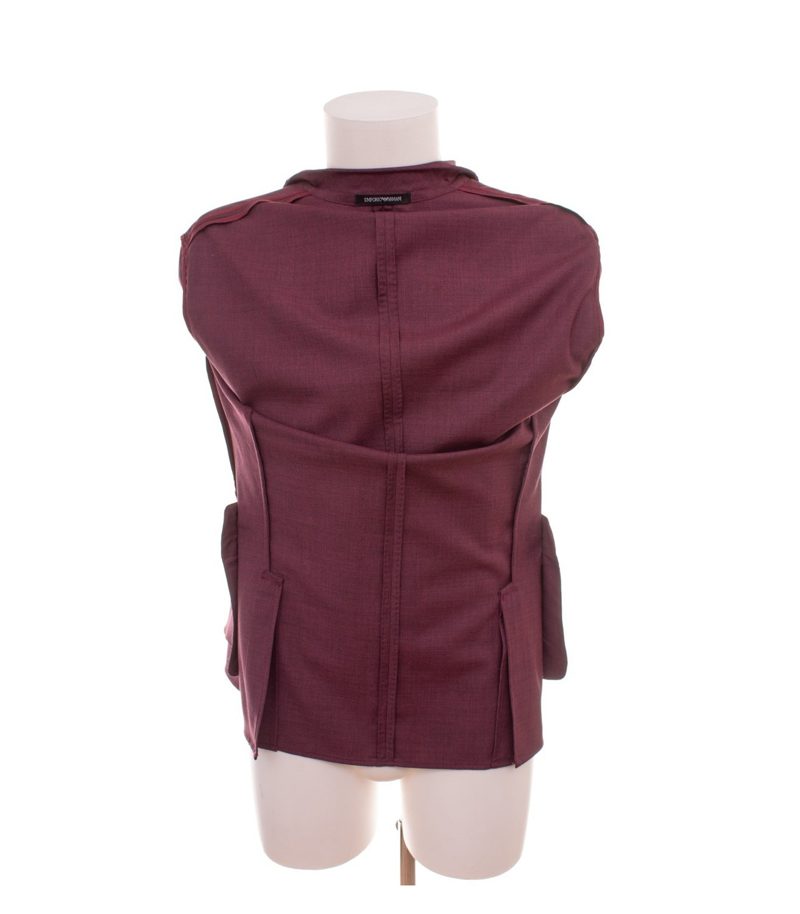 Emporio Armani Herren Sakko Blazer Einreiher Light Wardrobe Gr. 48 Rot Wolle – Foto 5