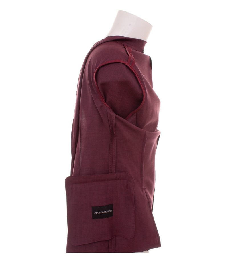 Emporio Armani Herren Sakko Blazer Einreiher Light Wardrobe Gr. 48 Rot Wolle – Foto 6