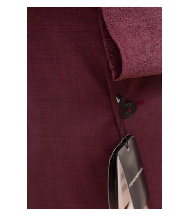 Emporio Armani Herren Sakko Blazer Einreiher Light Wardrobe Gr. 48 Rot Wolle – Foto 8