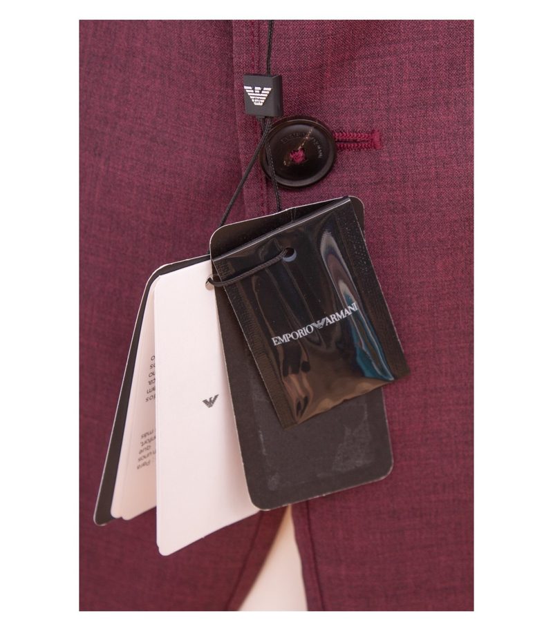 Emporio Armani Herren Sakko Blazer Einreiher Light Wardrobe Gr. 48 Rot Wolle – Foto 9