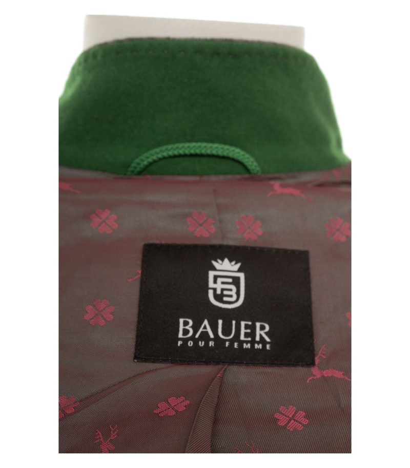 Bauer Damen Blazer Trachten-Stil Motivfutter Rückenriegel Gr. 40 Grau Wolle – Foto 8