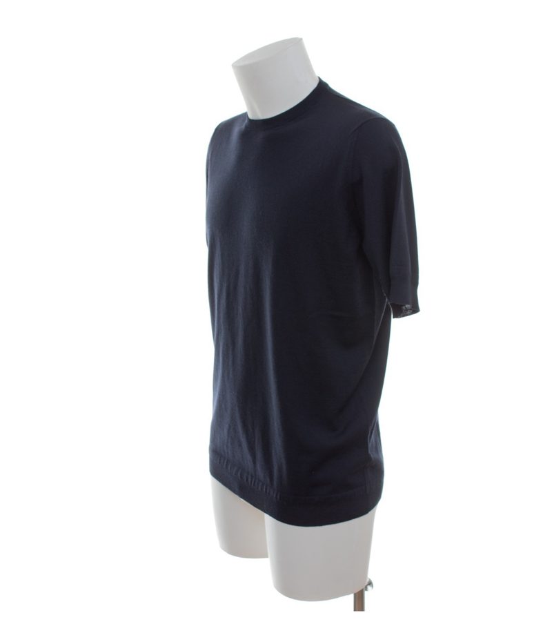 Goes Botanical Herren Pullover T-Shirt Kurzarm Merinowolle Gr. M (Etikett3) Blau – Foto 3