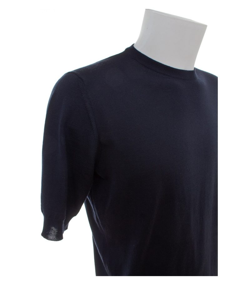Goes Botanical Herren Pullover T-Shirt Kurzarm Merinowolle Gr. M (Etikett3) Blau – Foto 5