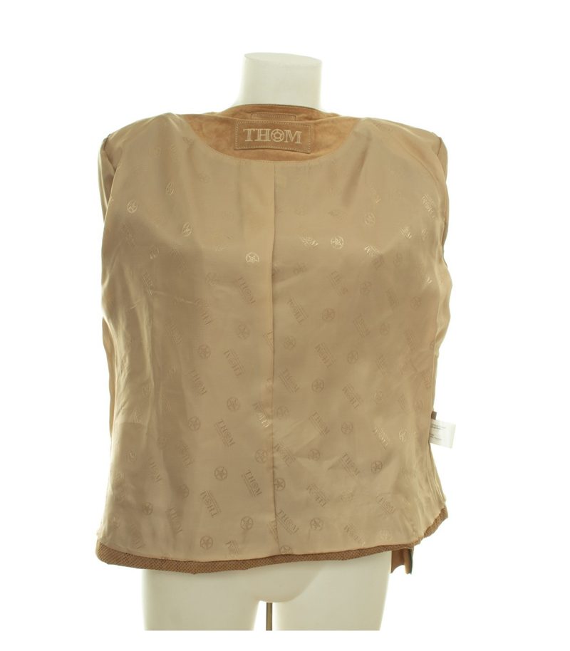 Thom Damen Jacke Lederjacke Gr. 44 Leder Braun Perforiert – Foto 7