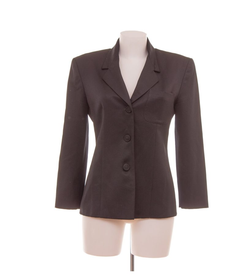 Armani Jeans Damen Blazer Gr. 38 Wolle Schwarz Einreiher – Foto 1