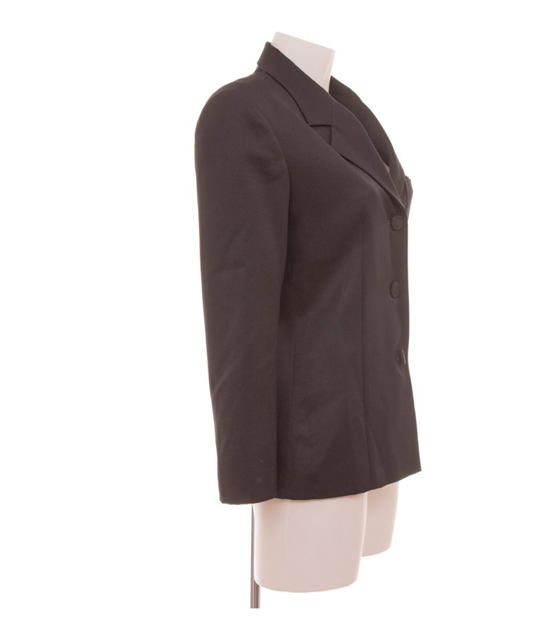 Armani Jeans Damen Blazer Gr. 38 Wolle Schwarz Einreiher – Foto 2