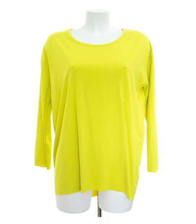 COS Damen Langarmshirt Lagenlook Longsleeves Shirt Neongelb Gr. M