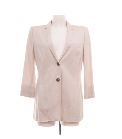 Windsor Damen Blazer Gr. 42 Loro Piana Beige Einreiher Wollmix
