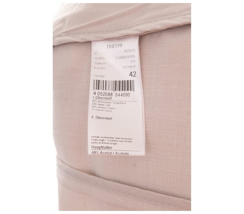 Windsor Damen Blazer Gr. 42 Loro Piana Beige Einreiher Wollmix – Foto 7