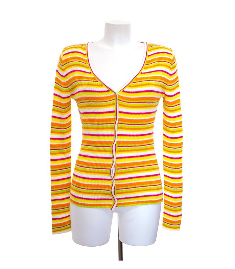 Laurel Damen Strickjacke Cardigan Rippenstrick Gr. L Mehrfarbig Strick – Foto 1