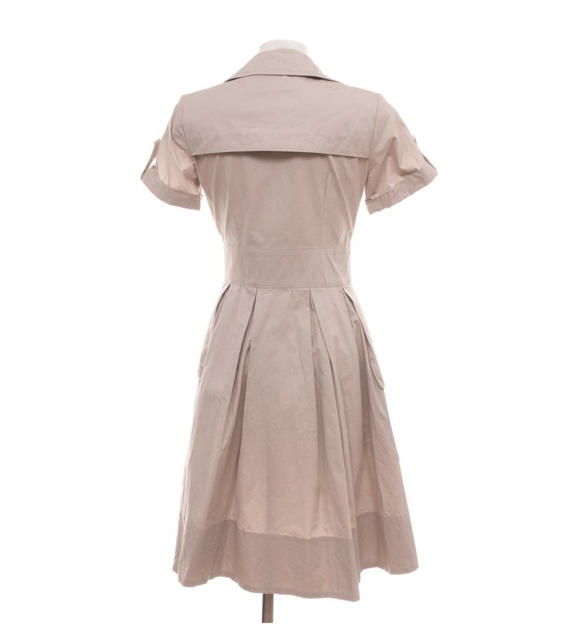 Zara Basic Damen Kleid Gr. M Beige Hemdkleid Baumwolle – Foto 5