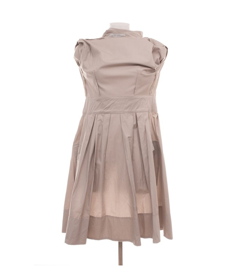 Zara Basic Damen Kleid Gr. M Beige Hemdkleid Baumwolle – Foto 6