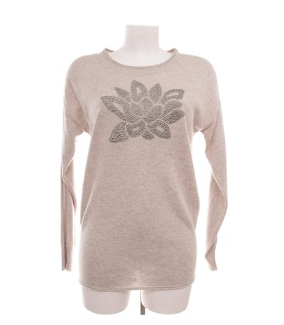 Marc Cain Damen Pullover Gr. 38 (N3)  Beige Seide Kaschmir