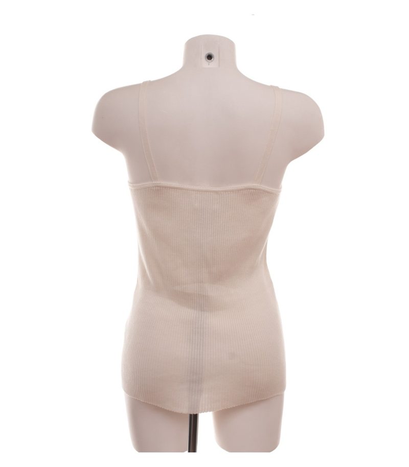 LANGE Damen Top Camisole Gr. 36 Baumwolle Beige Rippstrick – Foto 3