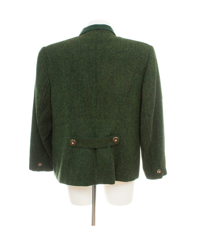 Sonnblick Landhausmoden Damen Blazer Gr. 44 Grün Zweireiher Wolle Fischgrat – Foto 3