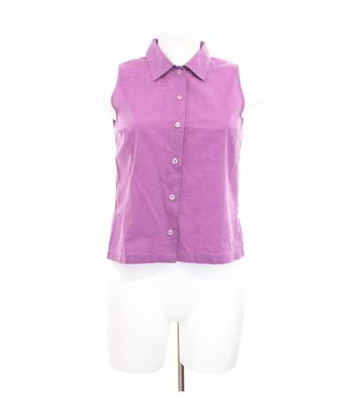 MARCO PECCI Damen Bluse Shirt Gr. DE 36 Lila Baumwolle