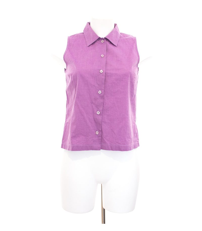 MARCO PECCI Damen Bluse Shirt Gr. DE 36 Lila Baumwolle – Foto 1