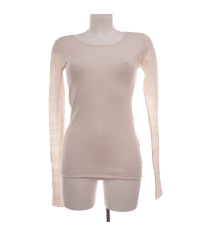 Dear Cashmere Damen Pullover Oberteil Gr. S Kaschmirmix Beige Langarm