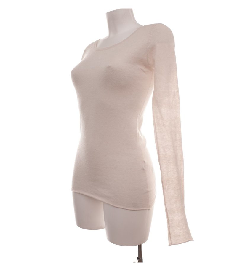 Dear Cashmere Damen Pullover Oberteil Gr. S Kaschmirmix Beige Langarm – Foto 2