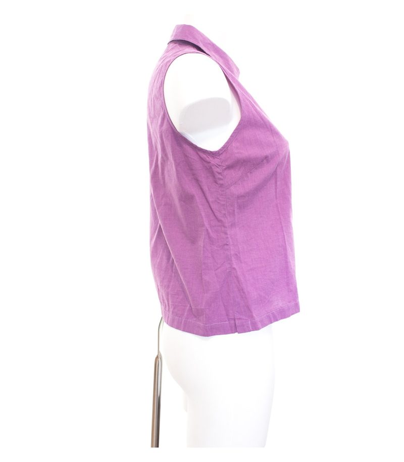 MARCO PECCI Damen Bluse Shirt Gr. DE 36 Lila Baumwolle – Foto 2