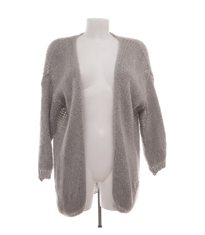 Lemonada Damen Strickjacke ca. Gr. 44 Grau Oversize Grobstrick