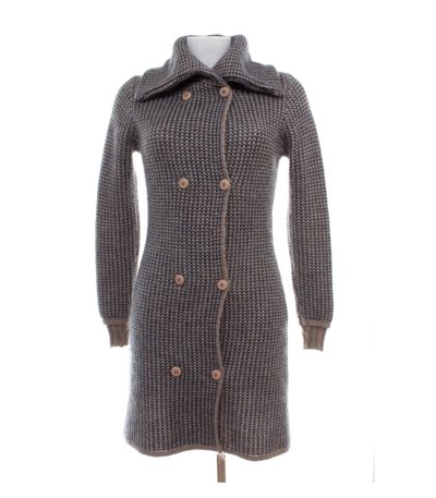 Paolo Casalini Damen Strickmantel ca. Gr. 36 Mehrfarbig Zweireiher Mohair-Mix