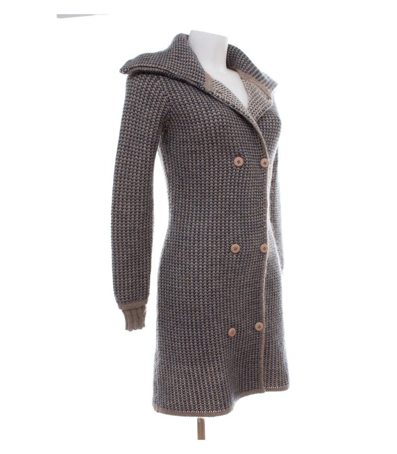 Paolo Casalini Damen Strickmantel ca. Gr. 36 Mehrfarbig Zweireiher Mohair-Mix – Foto 3