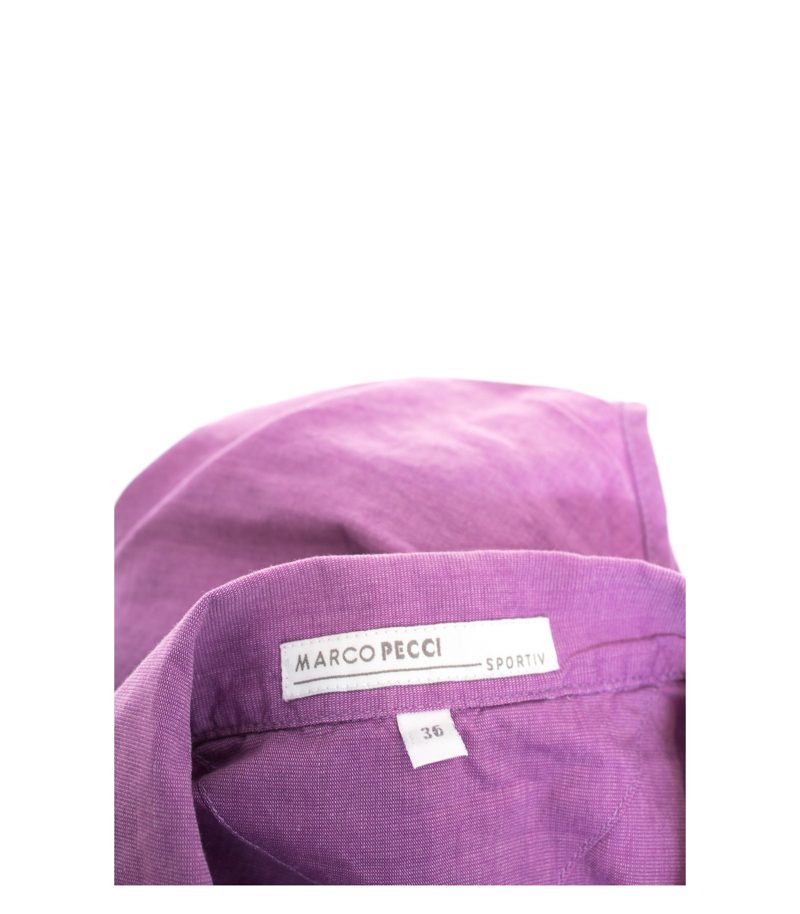 MARCO PECCI Damen Bluse Shirt Gr. DE 36 Lila Baumwolle – Foto 4
