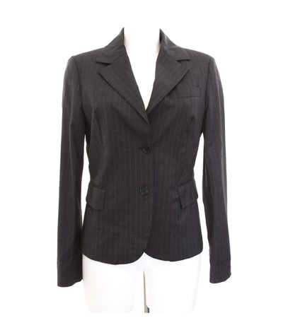 BENETTON Damen Blazer Anthrazitgrau Gr. IT 44 DE 40 Wolle