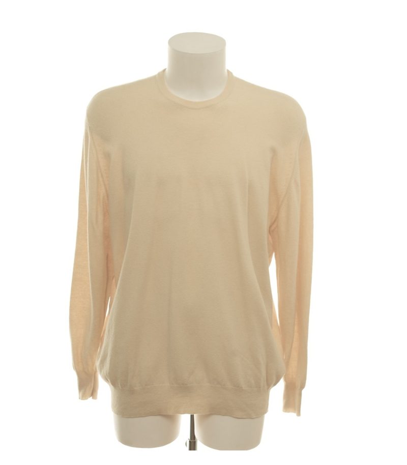 Barrie Herren Pullover Gr. 58 (48) Beige Rundhalsausschnitt Wolle – Foto 1