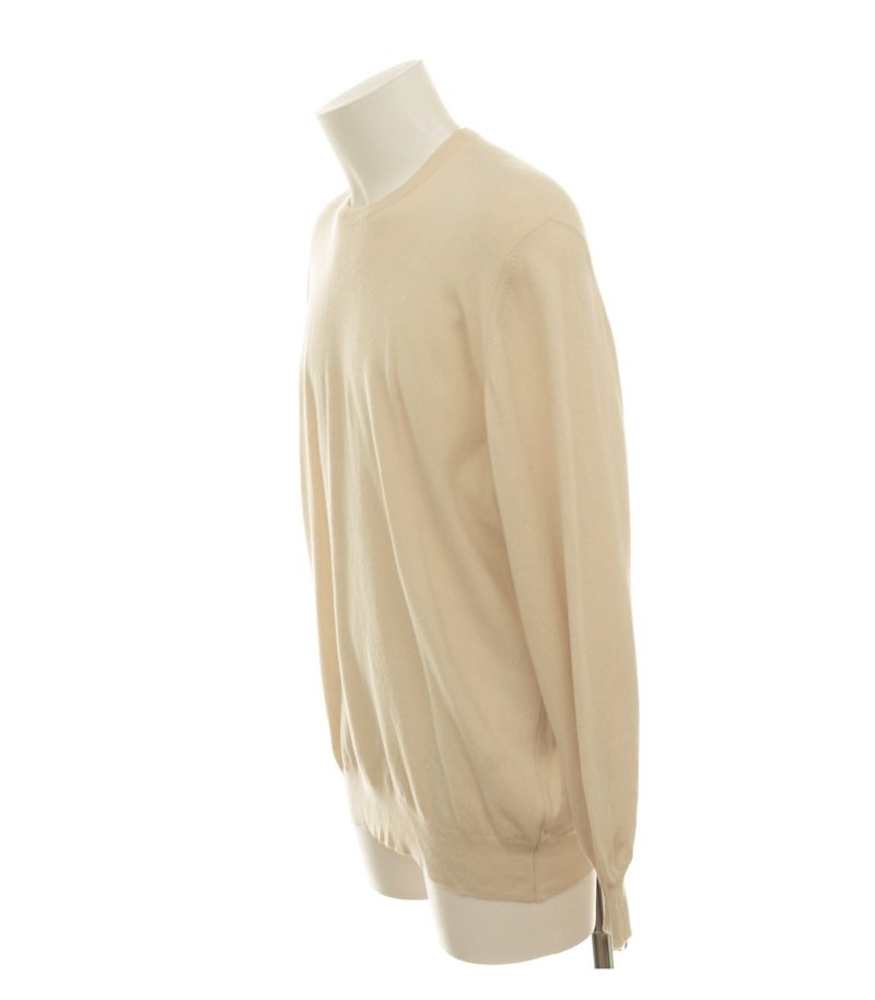 Barrie Herren Pullover Gr. 58 (48) Beige Rundhalsausschnitt Wolle – Foto 3