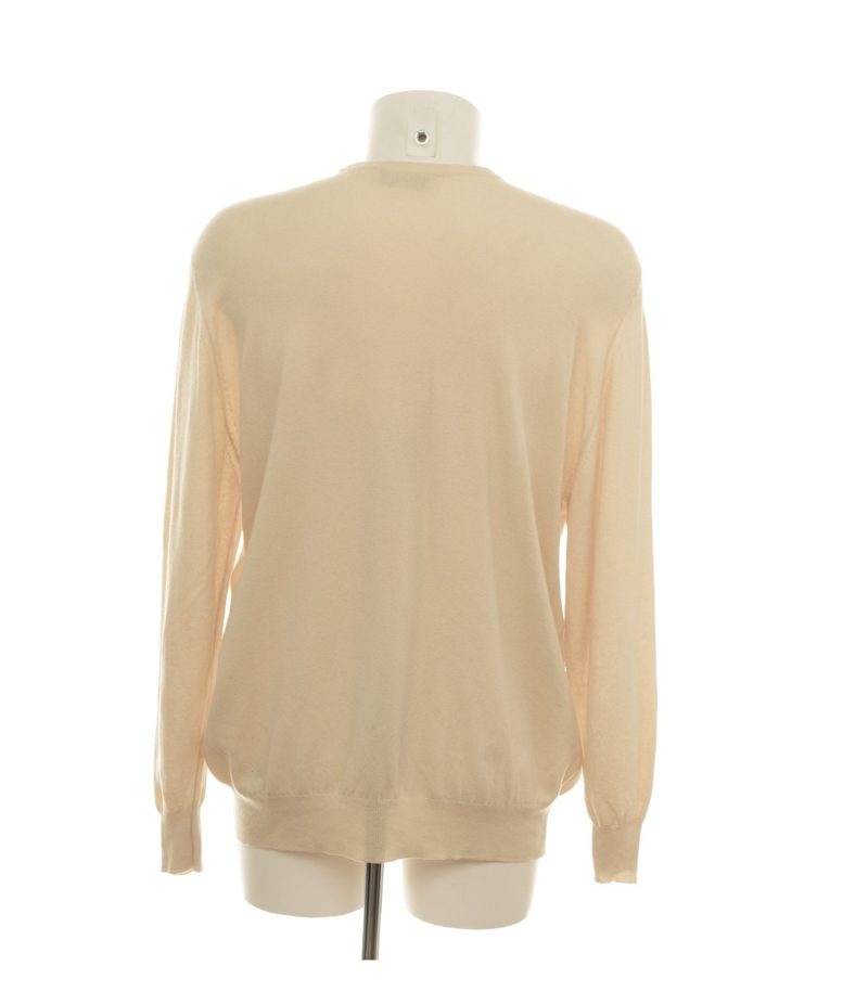 Barrie Herren Pullover Gr. 58 (48) Beige Rundhalsausschnitt Wolle – Foto 4