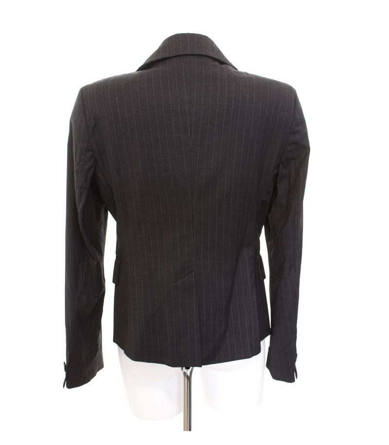 BENETTON Damen Blazer Anthrazitgrau Gr. IT 44 DE 40 Wolle – Foto 3