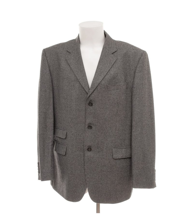Daniels & Korff Herren Sakko Gr. 56 Modell S3 Grau Einreiher Wolle Hahnentritt – Foto 1