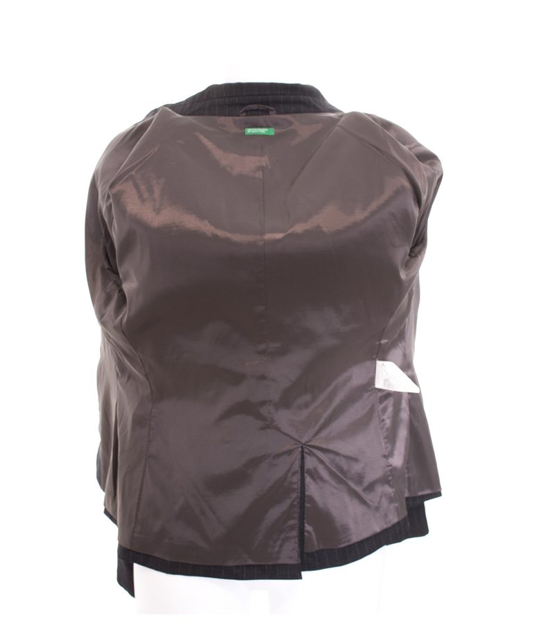 BENETTON Damen Blazer Anthrazitgrau Gr. IT 44 DE 40 Wolle – Foto 4