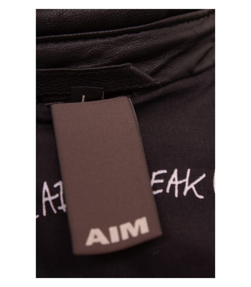 AIM Herren Jacke Gr. L Schwarz Bikerjacke Leder – Foto 7