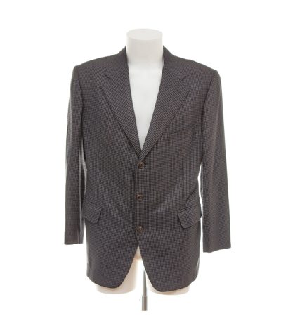 Ermenegildo Zegna Herren Sakko Gr. 26 Kaschmir Braun Hahnentritt
