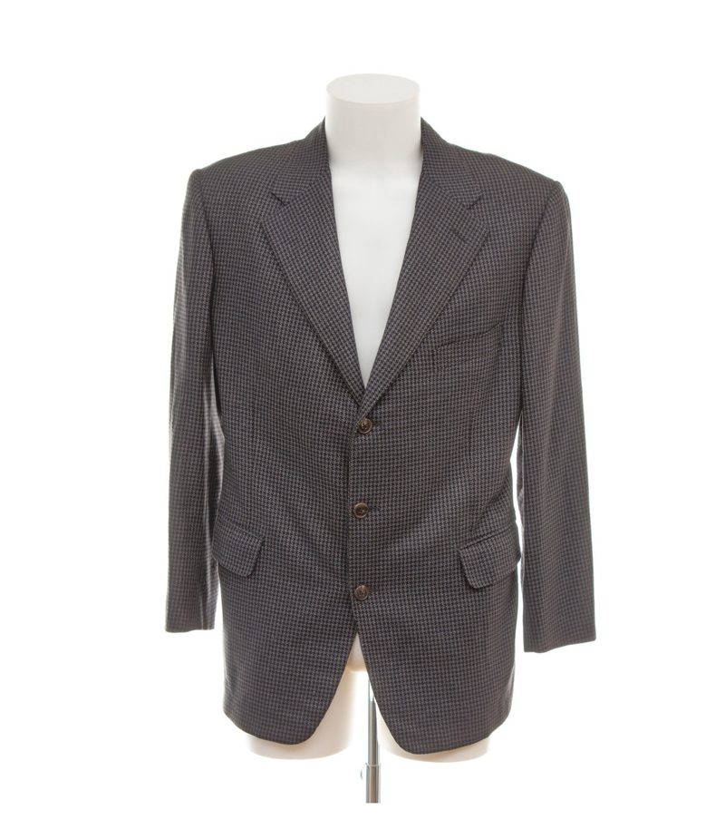 Ermenegildo Zegna Herren Sakko Gr. 26 Kaschmir Braun Hahnentritt – Foto 1