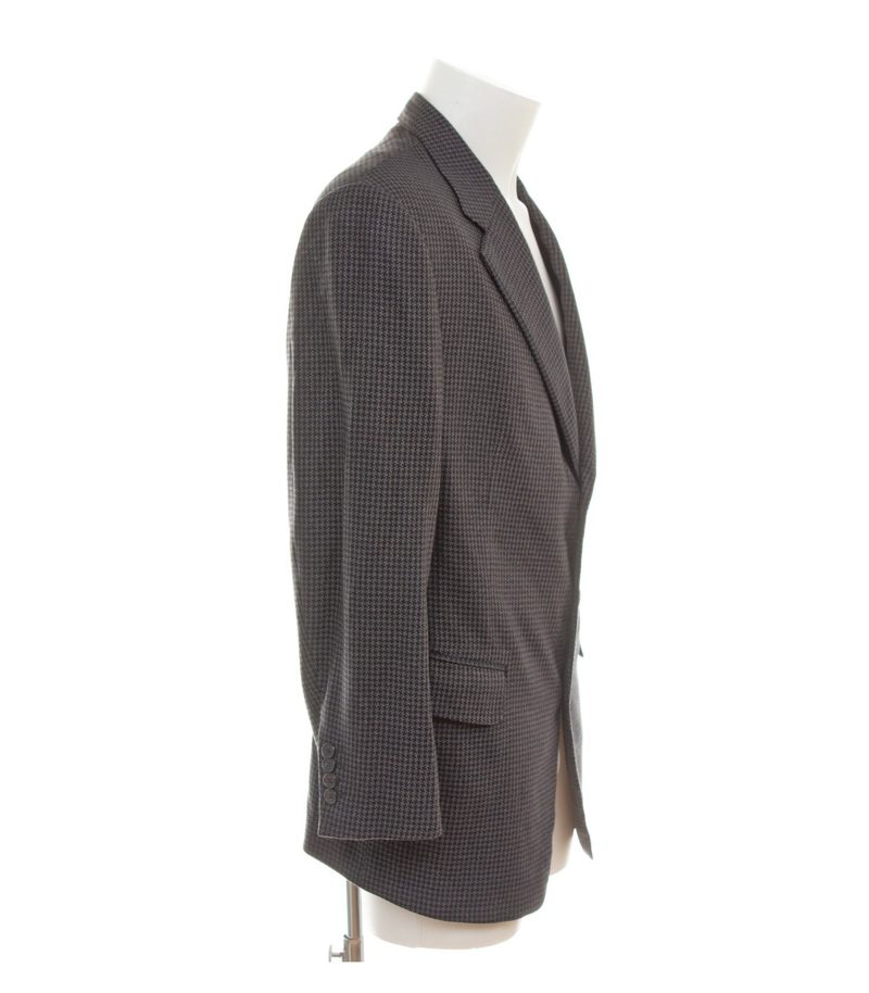 Ermenegildo Zegna Herren Sakko Gr. 26 Kaschmir Braun Hahnentritt – Foto 2