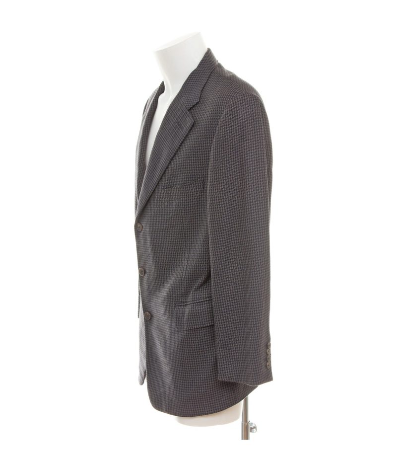 Ermenegildo Zegna Herren Sakko Gr. 26 Kaschmir Braun Hahnentritt – Foto 3