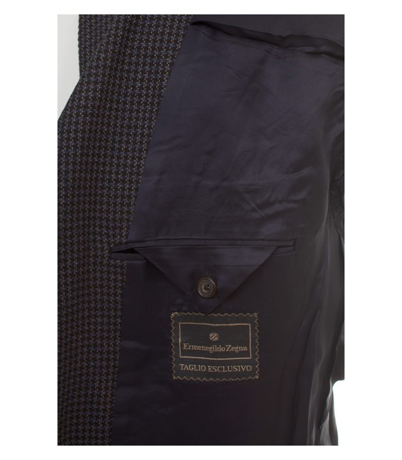 Ermenegildo Zegna Herren Sakko Gr. 26 Kaschmir Braun Hahnentritt – Foto 10