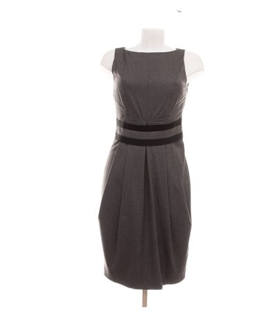René Lezard Damen Kleid Gr. 34 Grau Wollmix