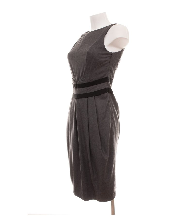 René Lezard Damen Kleid Gr. 34 Grau Wollmix – Foto 2
