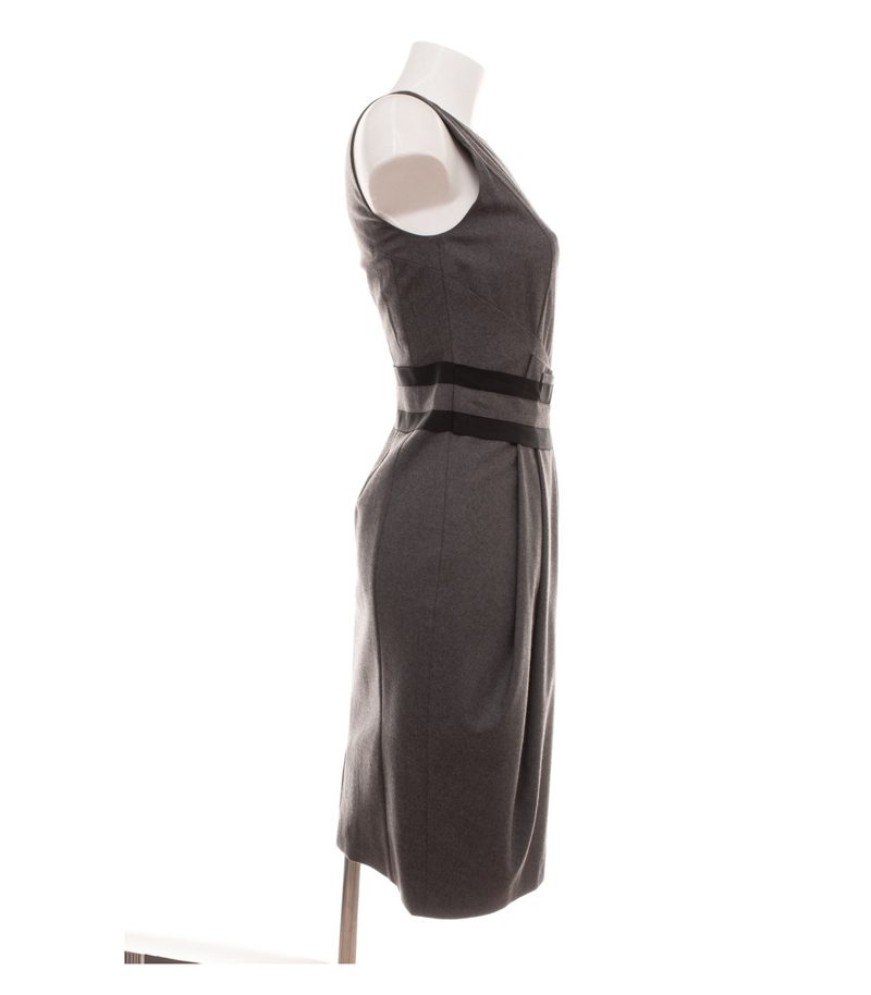 René Lezard Damen Kleid Gr. 34 Grau Wollmix – Foto 4