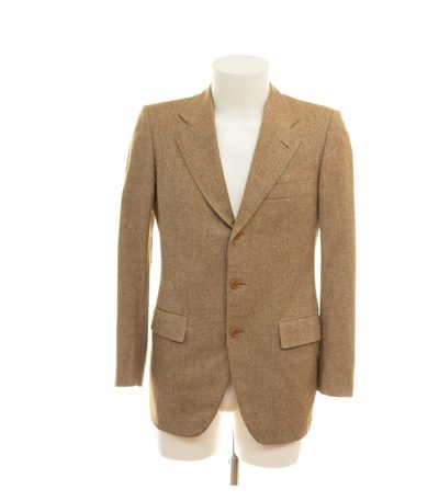 Kiton Herren Sakko ca. Gr. 46 Braun Einreiher Fischgrat