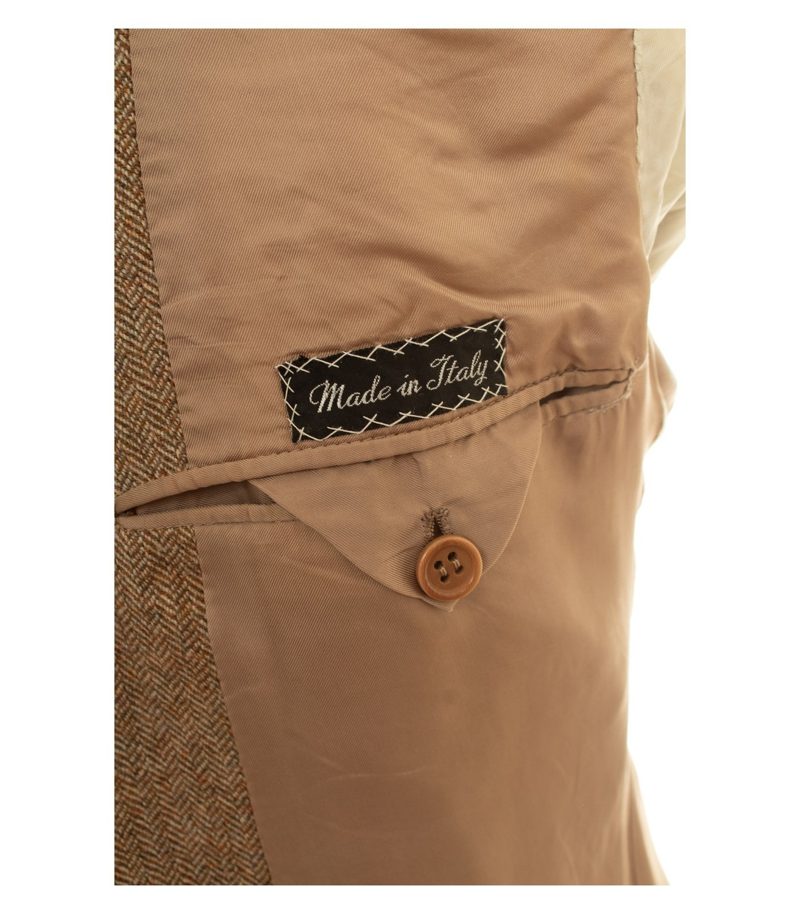 Kiton Herren Sakko ca. Gr. 46 Braun Einreiher Fischgrat – Foto 9