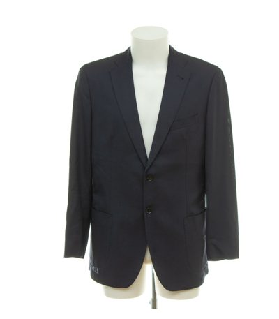 Toyner Herren Sakko Gr. 50 Blau Einreiher Wolle Fratelli Tallia di Delfino