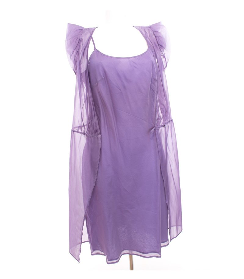 HUGO BOSS Damen Kleid Cocktailkleid Gr. DE 42 Lila Seide – Foto 5